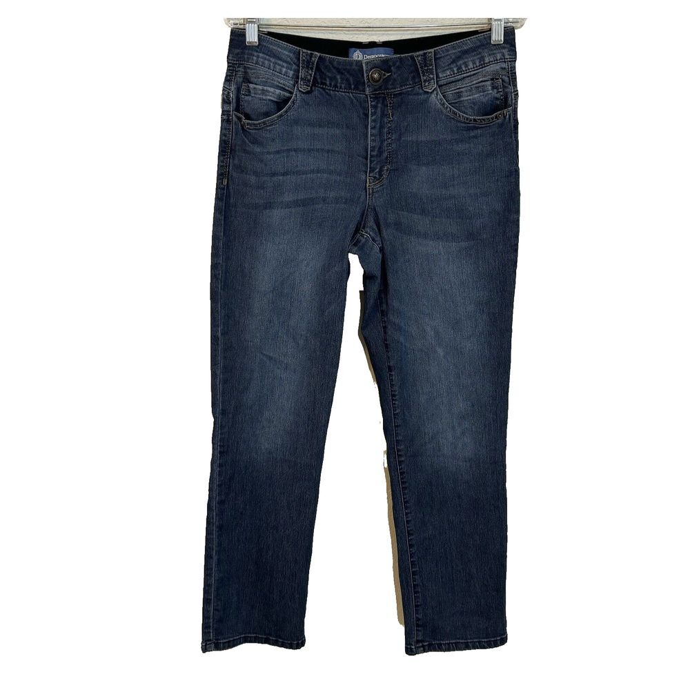 Democracy Jeans Ab‎ Solution Women's 10 Blue Stretch 10P Mid Rise Petite